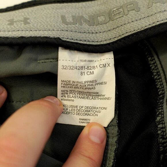 Under Armour Blue Elastic Waist Low Rise Athletic Nylon Polyester Pants 31/31 - Picture 11 of 13